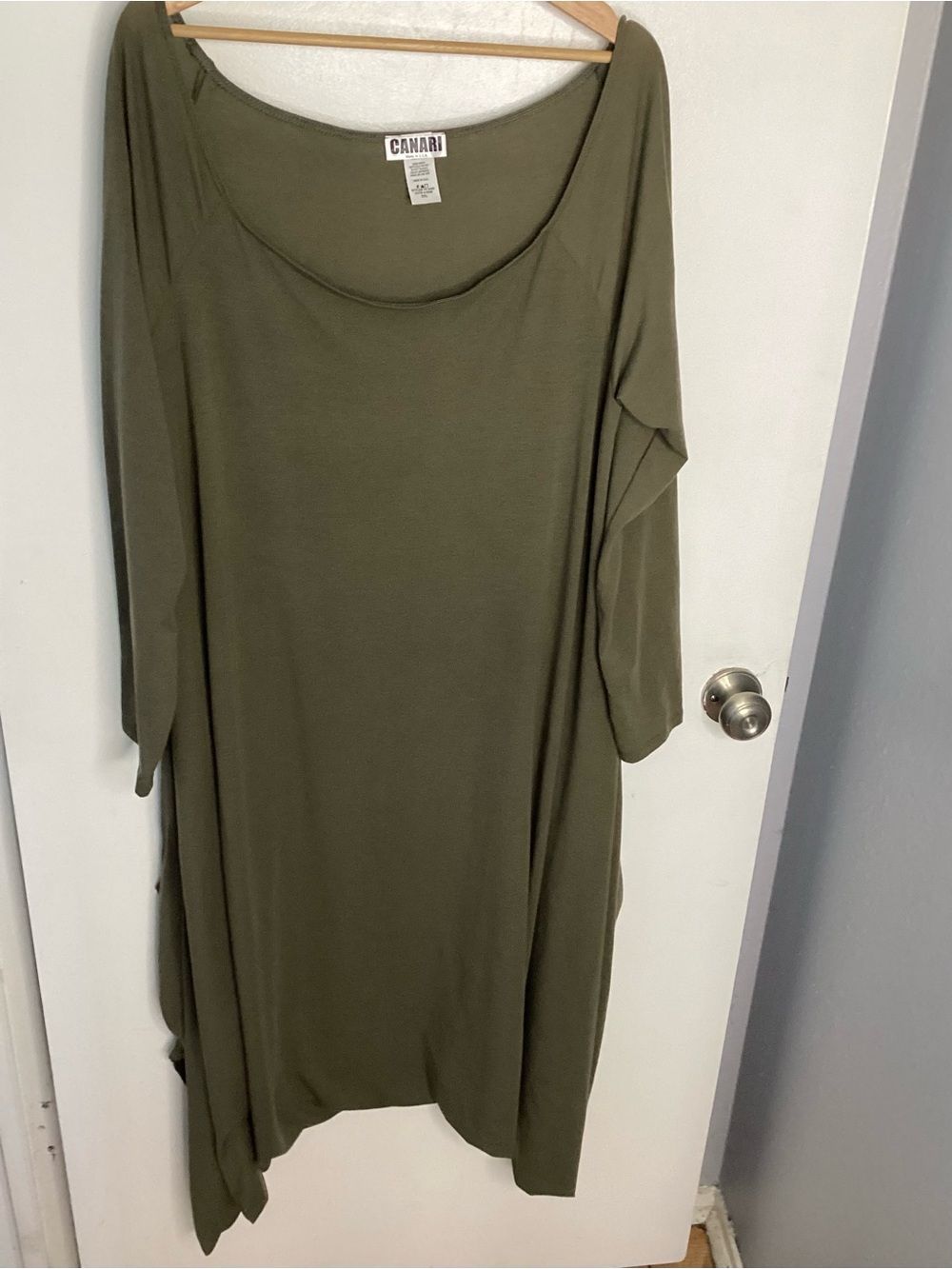 NWOT Canari Olive Scoop-Neck Relaxed Dress 3XL